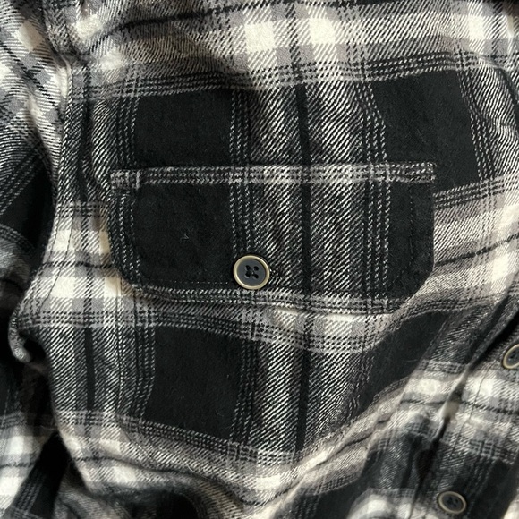 Jachs Heavy Flannel Shirt Mens Sz Large Black Plaid Button Down Winter - Picture 3 of 4